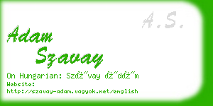 adam szavay business card